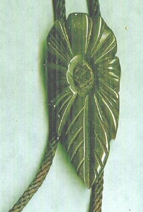 Vintage Carved Bakelite Bolo Tie