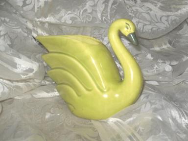 Vintage Lagunita Pottery Swan Planter / Vase