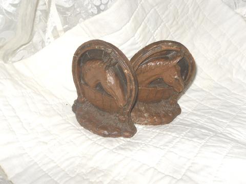 Vintage Horse Bookends