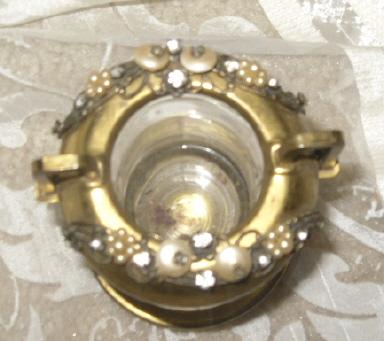 Vintage Jeweled Glass Toothpick Holder **LOOK**