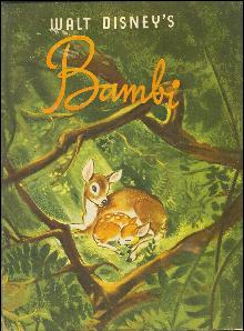 Vintage 1941 First Edition Walt Disney Bambi Book w/Lithograph Illustrations