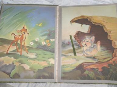 Vintage 1941 First Edition Walt Disney Bambi Book w/Lithograph Illustrations
