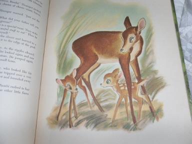 Vintage 1941 First Edition Walt Disney Bambi Book w/Lithograph Illustrations