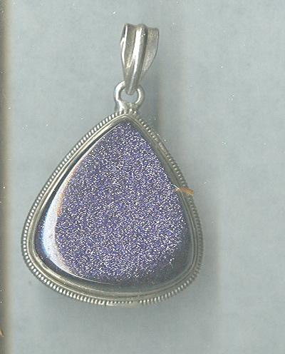 Sterling Silver & Purple Pendant