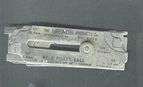 Vintage Weld Fillet Gage Welding Accessories