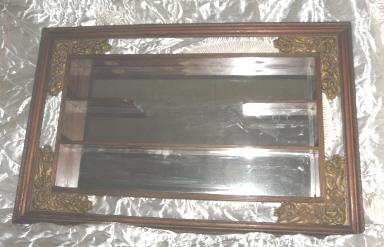 Vintage Large Shadowbox Mirrored Shelves