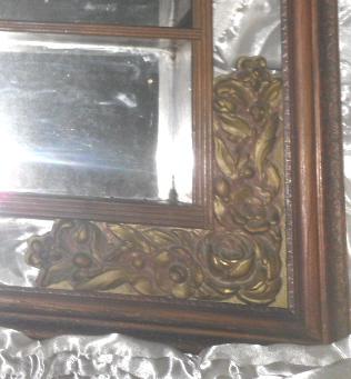 Vintage Large Shadowbox Mirrored Shelves