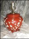 Vintage Glass w/Applied Decoration Table Lamp