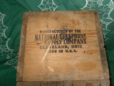 Vintage National Telephone Company Wood Crate