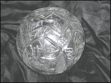 Vintage Large Crystal Rose Bowl