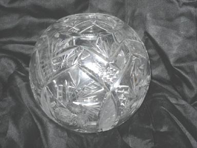 Vintage Large Crystal Rose Bowl