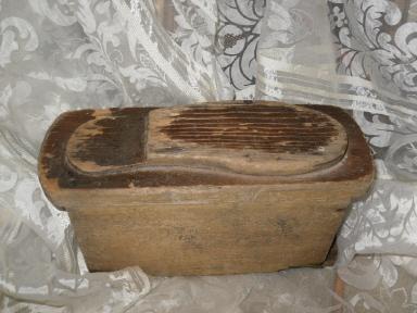 Vintage Rustic Wood Shoe Shine Stand Box