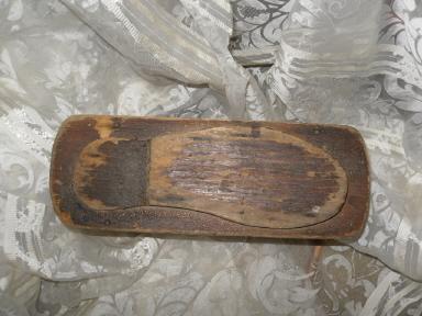 Vintage Rustic Wood Shoe Shine Stand Box