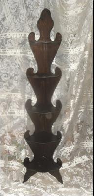 Vintage Tall Wooden Corner Shelf