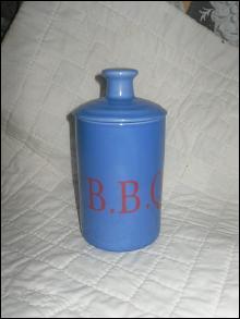 Ceramic Bar-B-Que Sauce Jar w/Brush