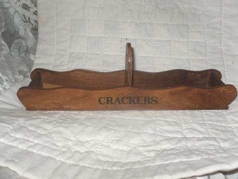 Vintage Wooden Cracker Caddy