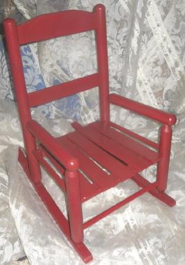 Child's Red Rocking Chair