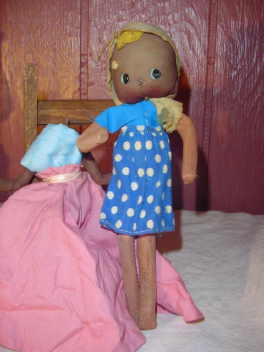 SALE 1940's Home Made Cloth and Wire Doll