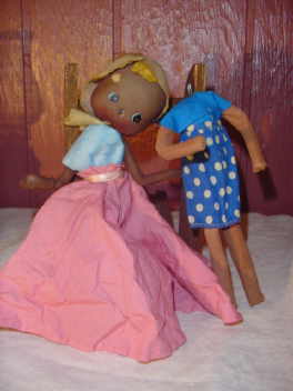 SALE 1940's Home Made Cloth and Wire Doll