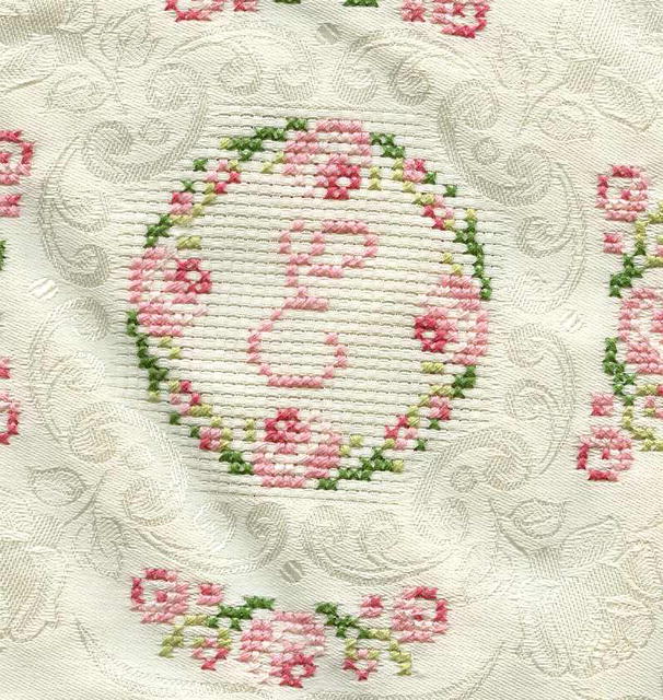 Beautiful Cross Stitched Pillow Top