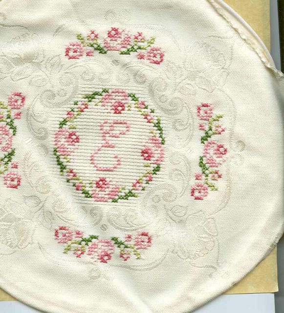 Beautiful Cross Stitched Pillow Top
