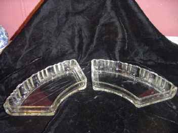 Vintage Set Depression Glass Snack Tray Inserts