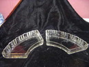 Vintage Set Depression Glass Snack Tray Inserts