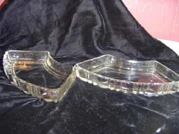 Vintage Set Depression Glass Snack Tray Inserts