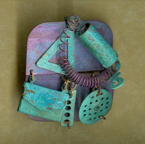 Contemporary Metal Sculpture Pin