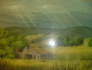 Large Framed Country Landscape Scene