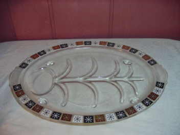 Vintage 1950's Large Inland Glass Platter