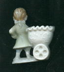 Stafforshire Figure w/Cart Match Holder
