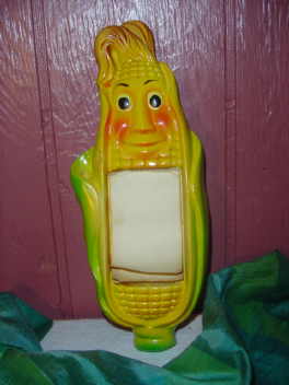 Vintage Miller Vegetable Corn Notepad Holder & Pen