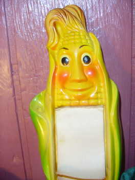 Vintage Miller Vegetable Corn Notepad Holder & Pen