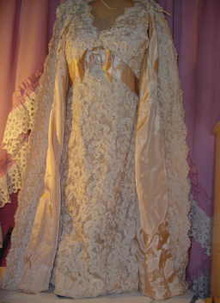 Vintage Lace & Ribbon Applique' Dress & Coat Set