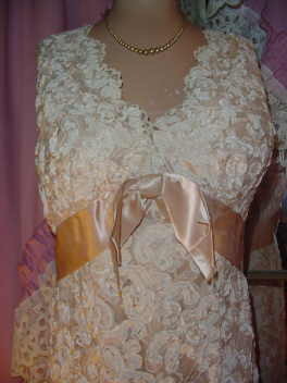Vintage Lace & Ribbon Applique' Dress & Coat Set