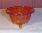 Vintage Footed Amberina Ashtray
