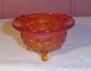 Vintage Footed Amberina Ashtray