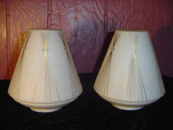 Vintage Mid Century Modern Satin Glass Light Shades or Globes