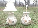 Vintage Large Ceramic Table Lamp Pair