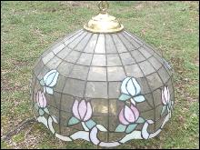 Leaded Stain Glass Hanging Light Fixture