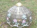 Leaded Stain Glass Hanging Light Fixture