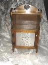 Wooden Storage Cabinet w/Metal Panel Door