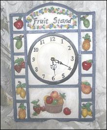 Fruit Stand Kitchen Clock