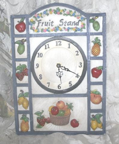 Fruit Stand Kitchen Clock