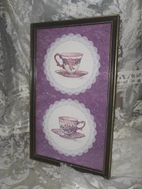 Homco Home Interior Teacup Picture