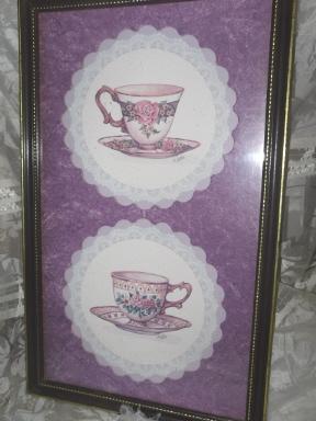 Homco Home Interior Teacup Picture