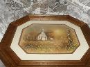 Vintage Homco Home Interior Country Church Picture