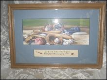 Baseball Equipment Picture w/Babe Ruth Quote