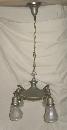 Antique 4 Light Chandelier w/4 Art Glass Shades *** LOOK!! LOOK!! LOOK***